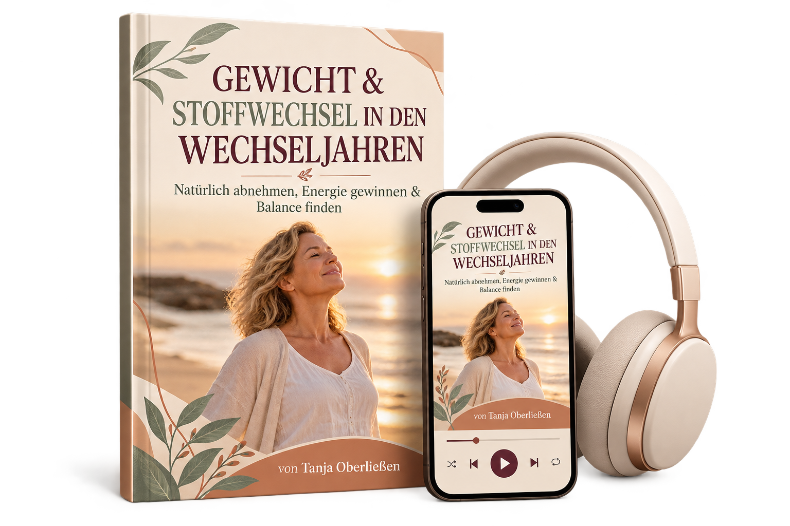 Hörbuch und E-Book „Gewicht & Stoffwechsel in den Wechseljahren“ von Tanja Oberließen als Produktansicht